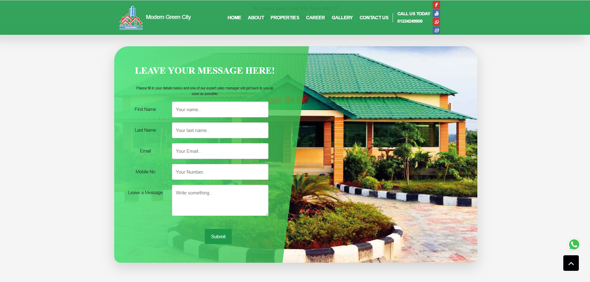 Modern Green City -  Real Estate Site